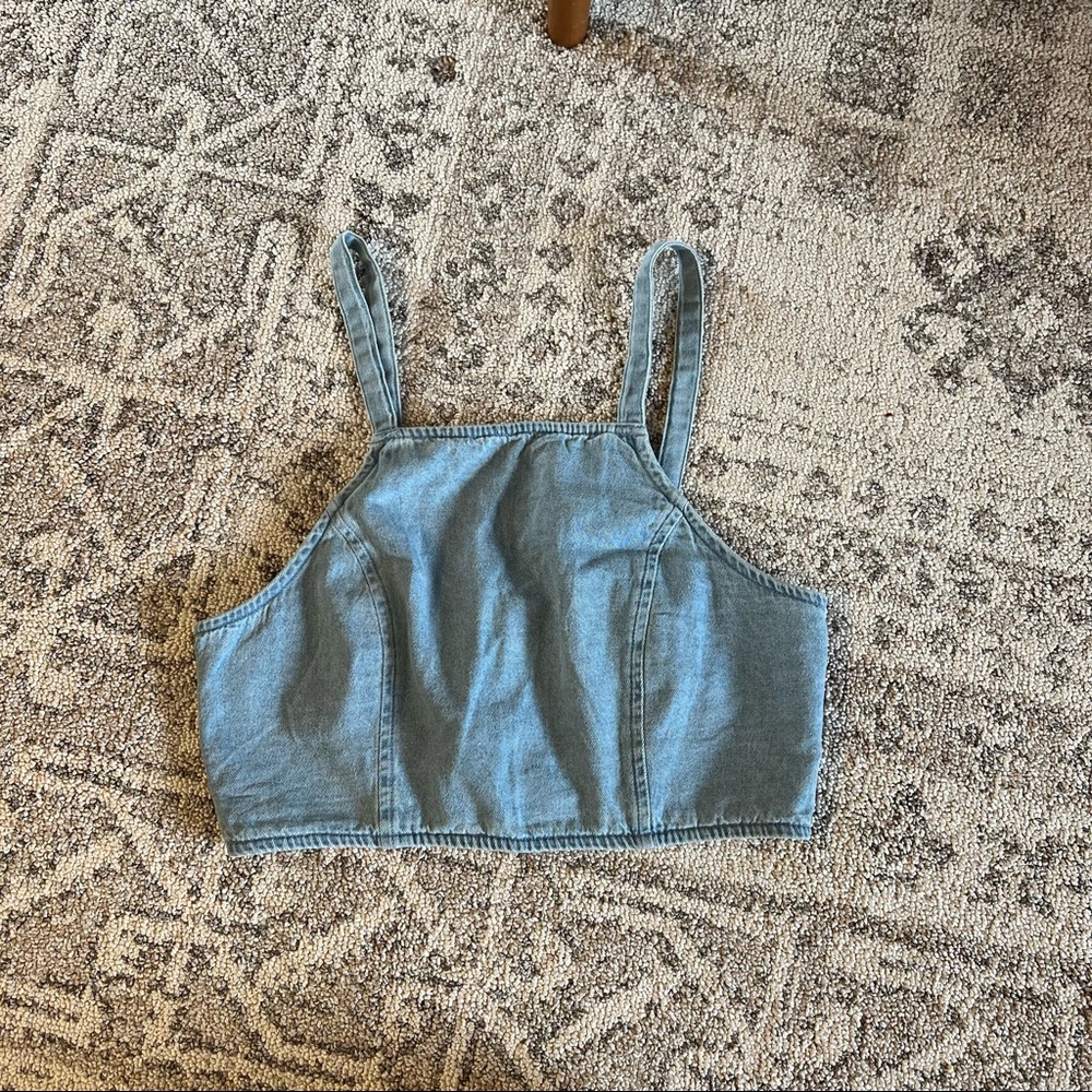 American Eagle Cropped Denim Top